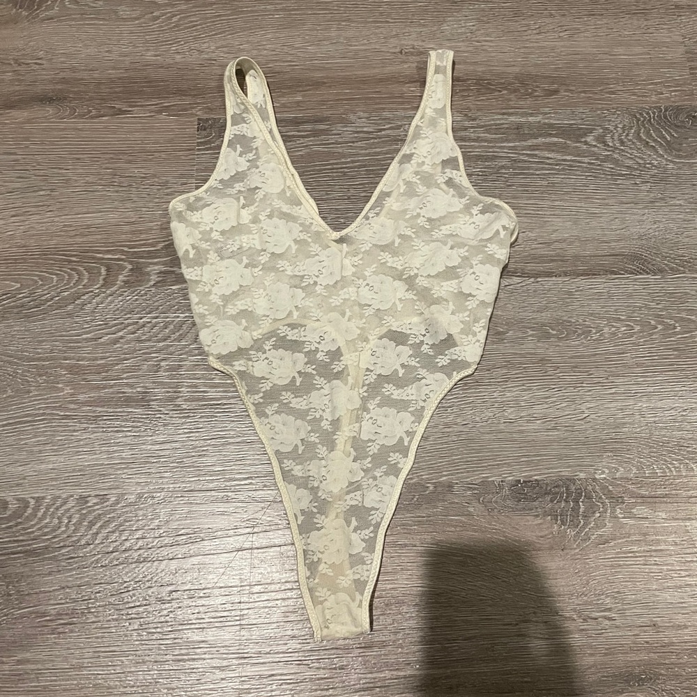 Vintage Dior Lace Bodysuit Lingerie O/S One Size